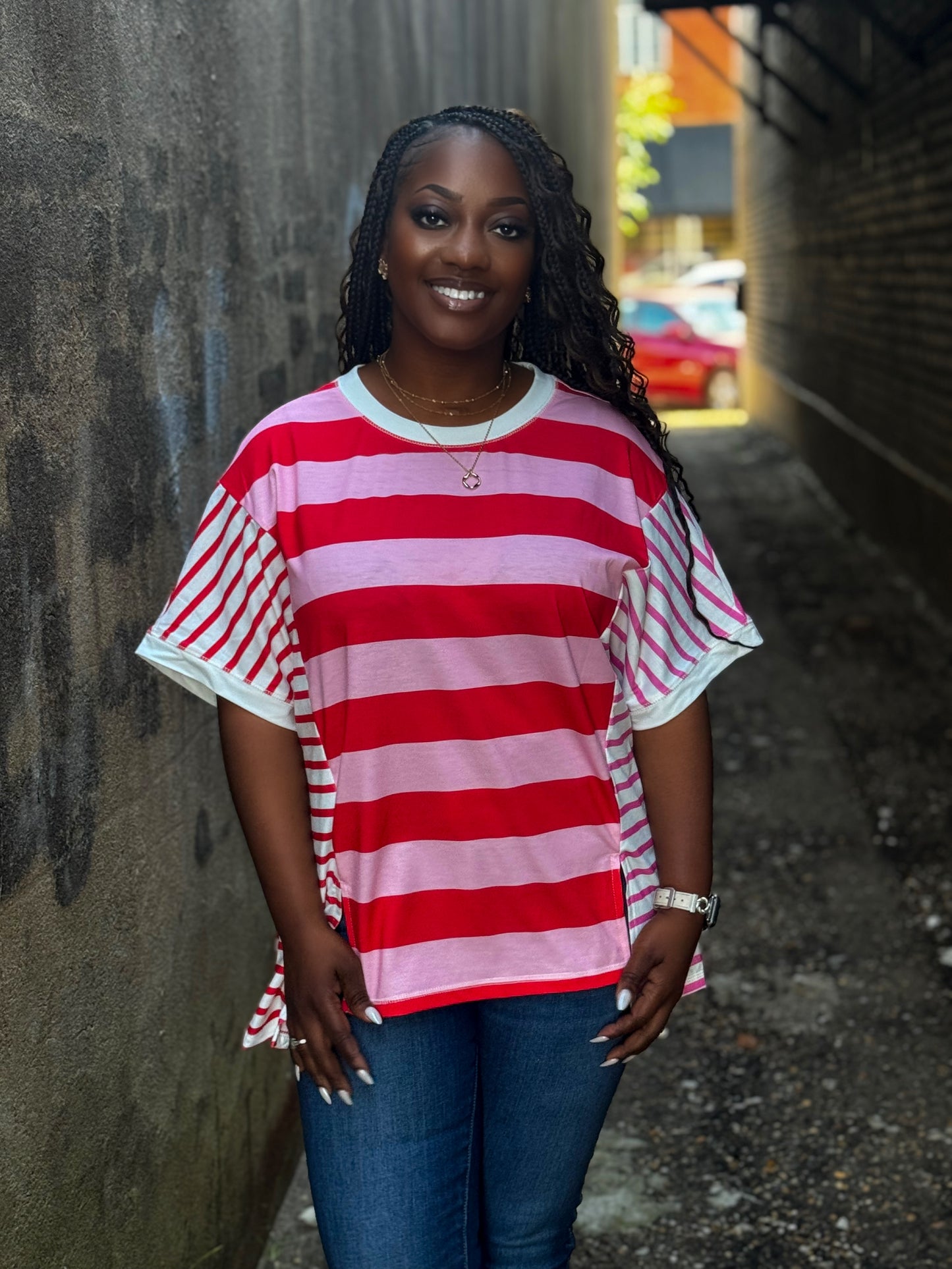 Stripe Loose T Shirt