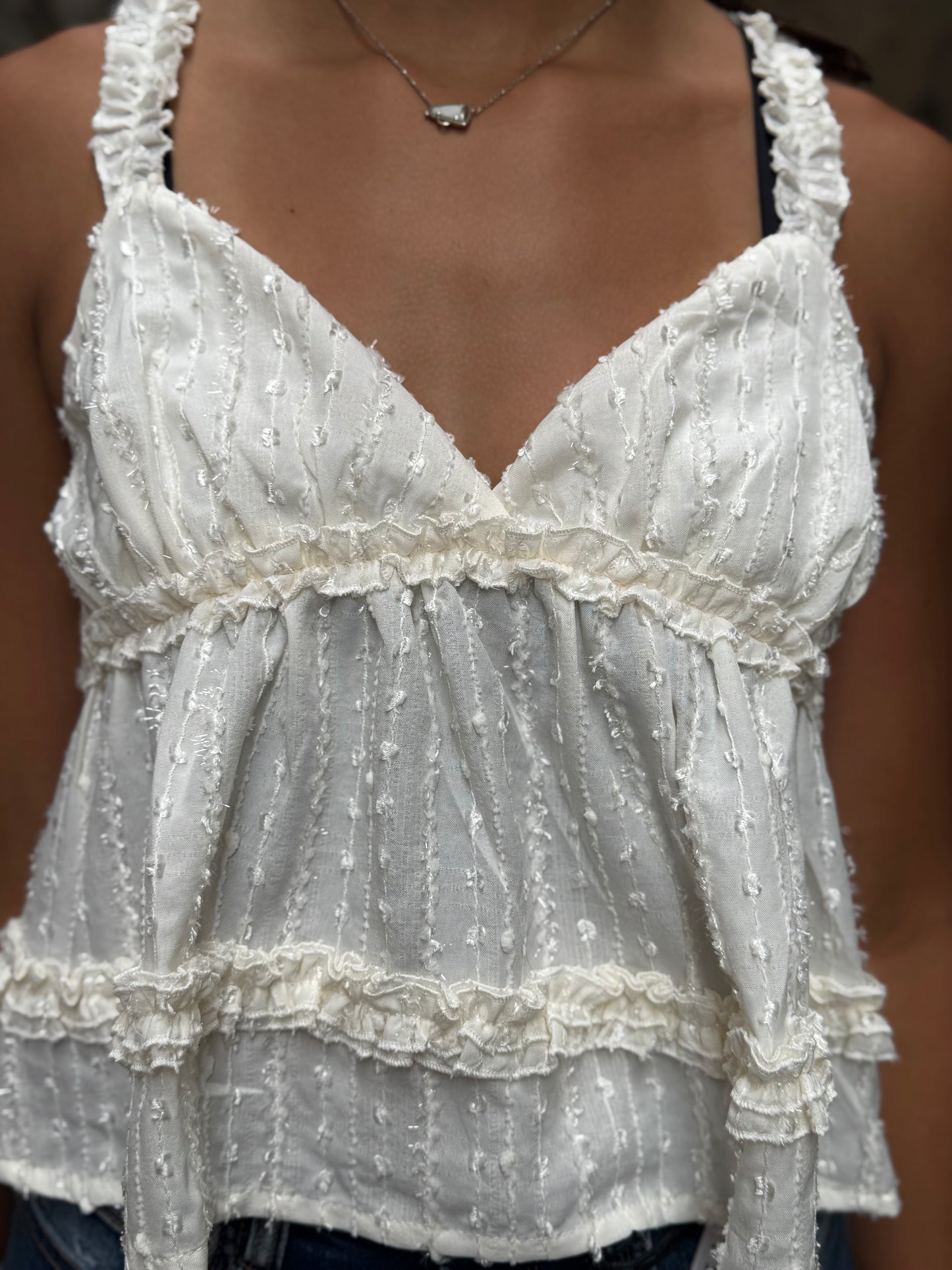 Ruffled Tiered Crop Top