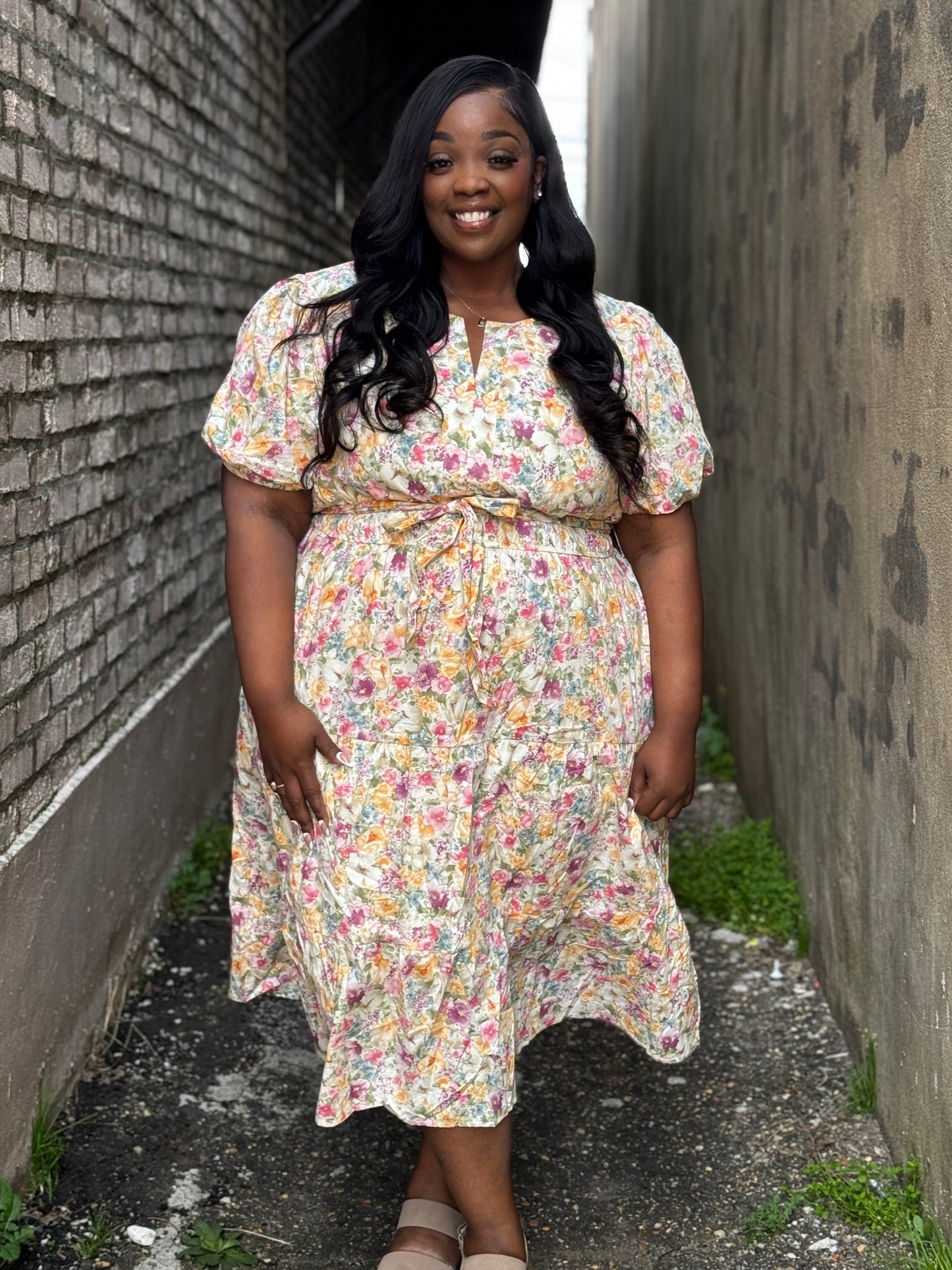 Floral Belted Dress