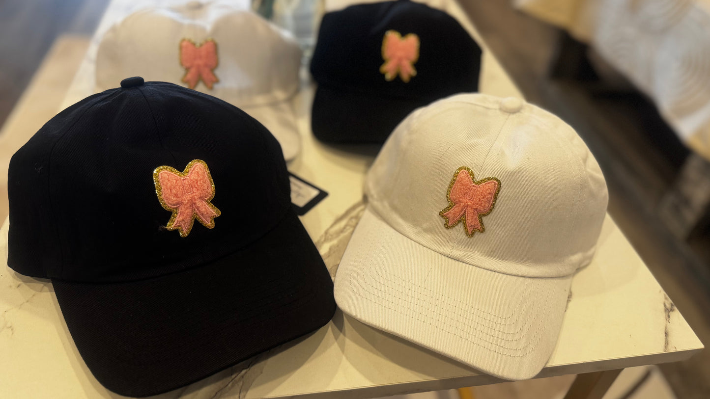 Ribbon Bow Chenille Baseball Cap