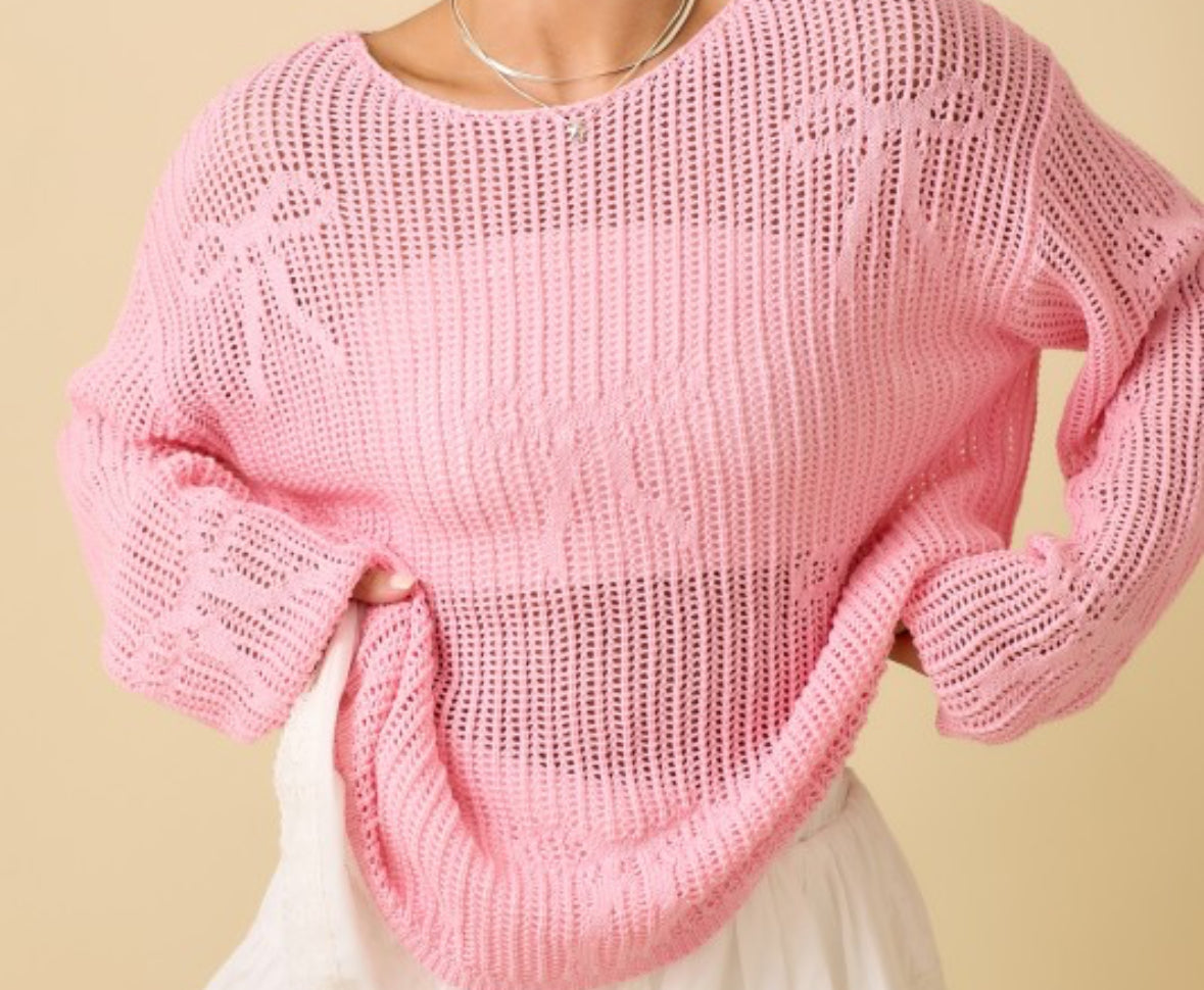 Crochet Top With Ribbon Bow