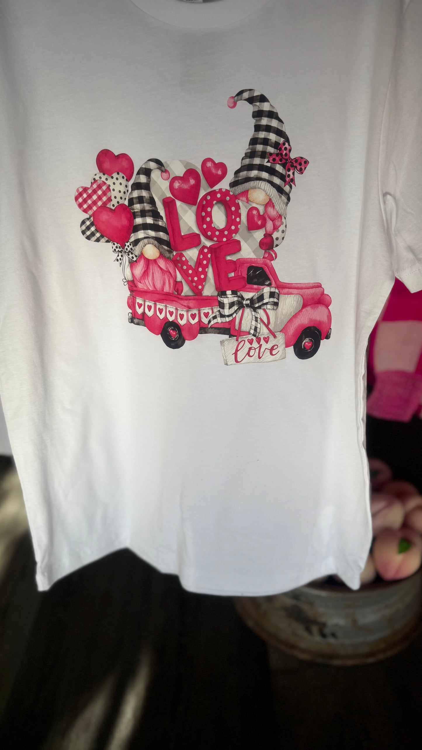 Pink Gnome Love Truck Tee