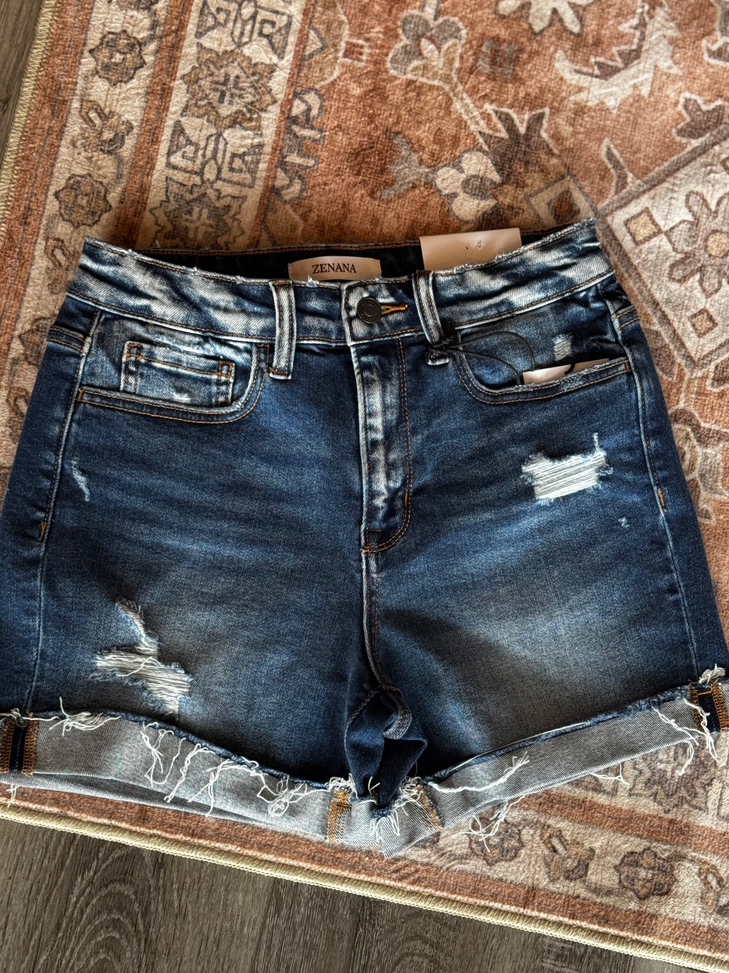 Distressed Cuff Shorts
