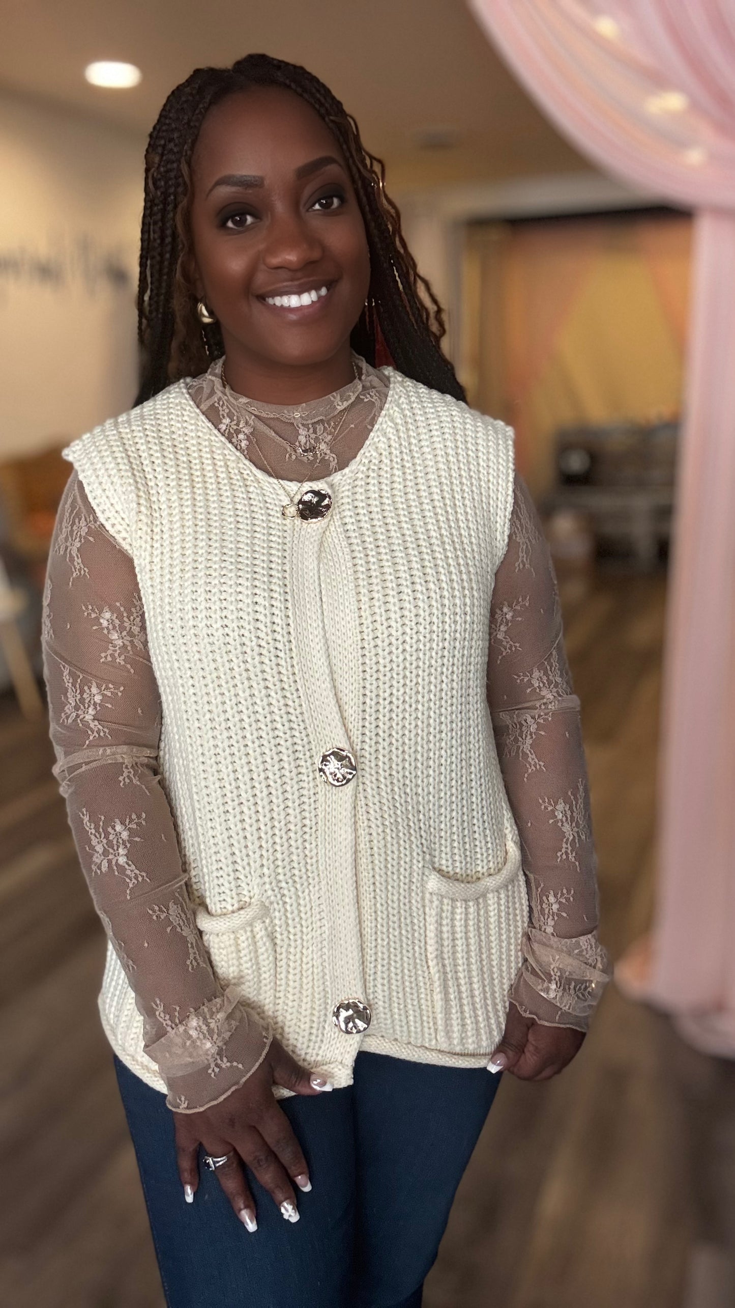 Buttoned Sweater Vest