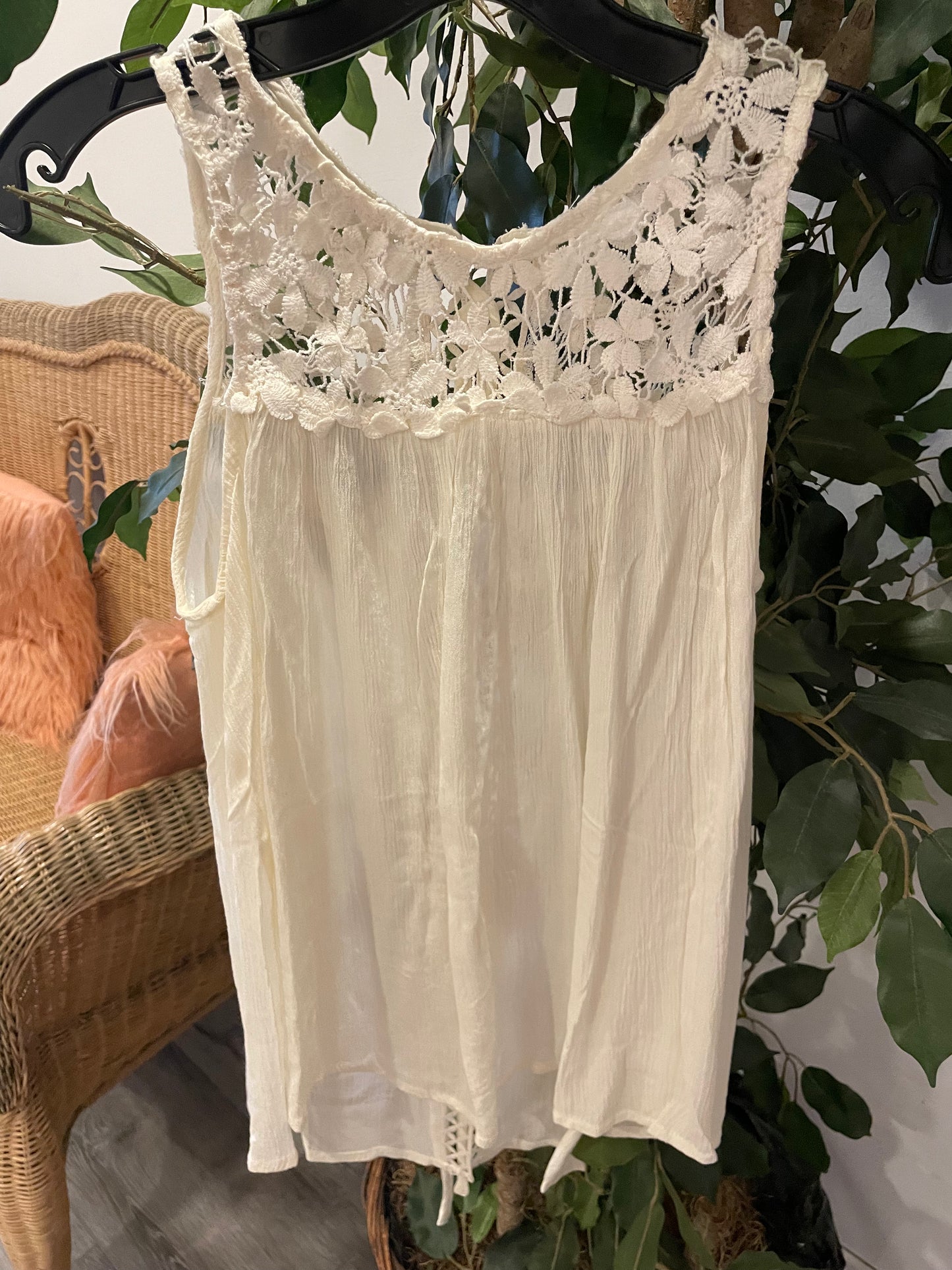 Ivory Crochet Blouse