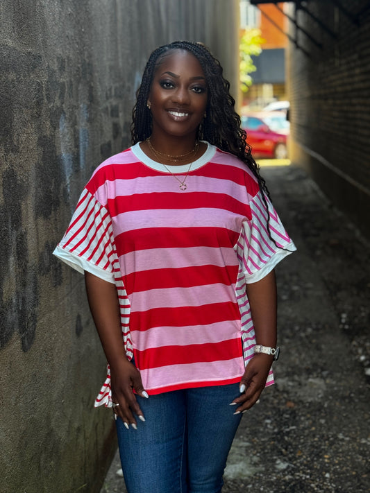Stripe Loose T Shirt
