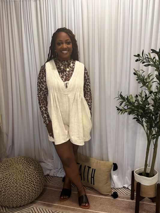 Leopard Mesh Top
