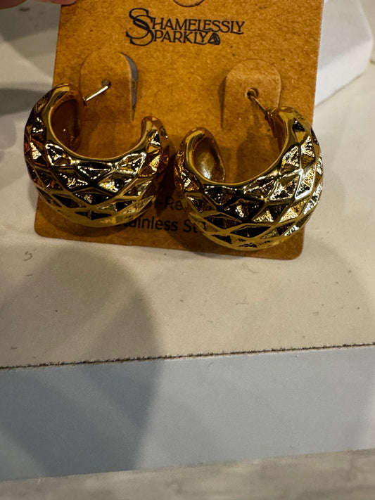 Gold Chunky Hoops