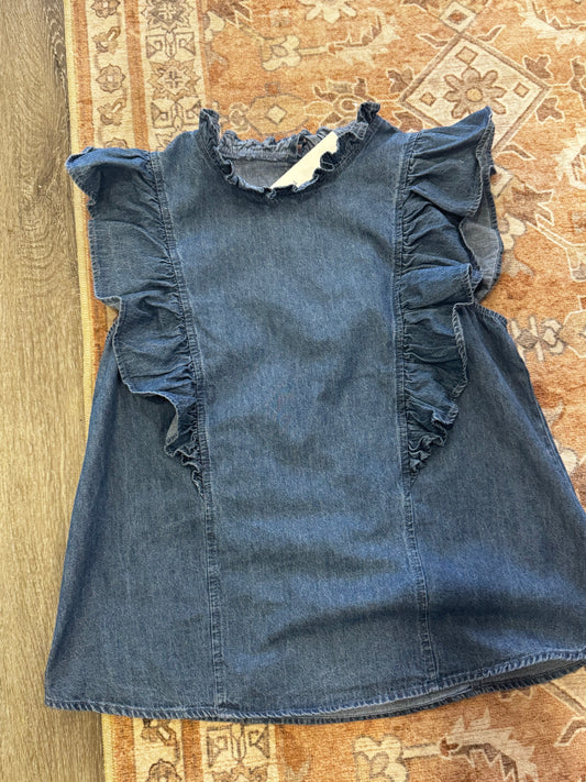 Ruffle Denim Top