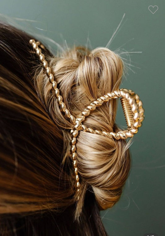 Gold Twist Hair Clips