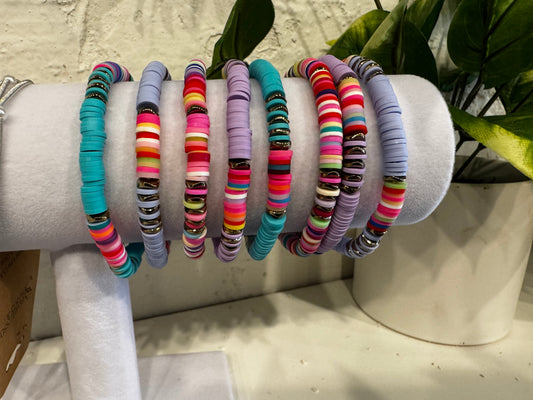 Polymer Clay Bead Bracelet