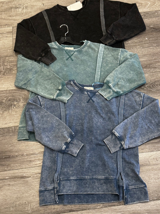 Mineral Wash Oversized Top