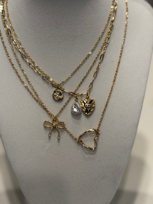 Multi-strand Pendant Themed Chain Necklace