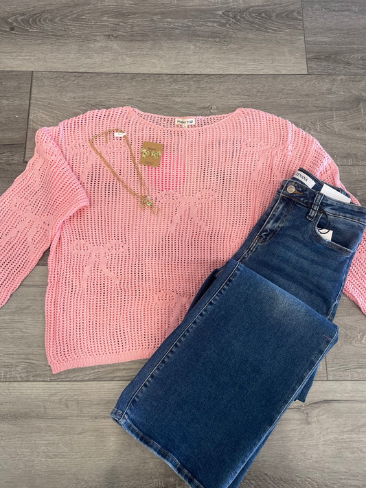 Crochet Top With Ribbon Bow